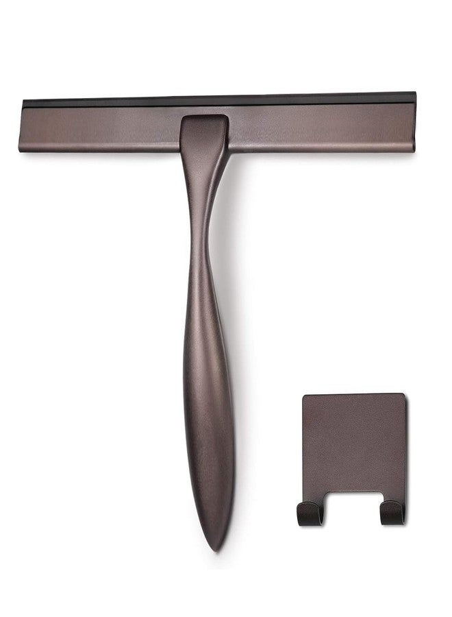 Hiware All-Purpose Shower Squeegee for Shower Doors, Bathroom, Window and Car Glass - Bronze, Stainless Steel, 14 Inches - Image 1